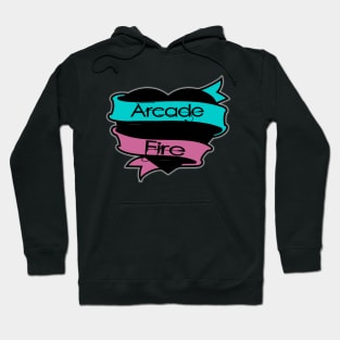 Arcade Fire Heart Scroll Hoodie